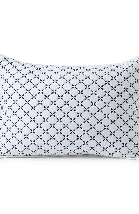 Solid Diamond Double Voile Pillow Sham