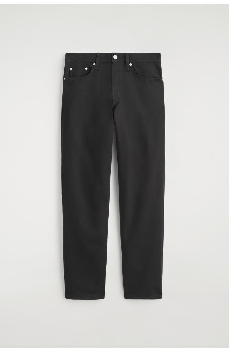 COS Signature Regular-Fit Straight-Leg Jeans, Alternate, color, Black