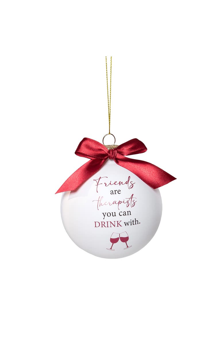 Friend Therapist Christmas Tree Ornament, Main, color, Gray