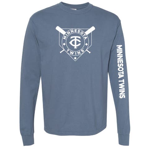 Women's Soft as a Grape Navy Minnesota Twins Pigment Dye Long Sleeve T-Shirt