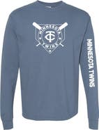 SOFT AS A GRAPE Women's Soft as a Grape Navy Minnesota Twins Pigment Dye Long Sleeve T-Shirt