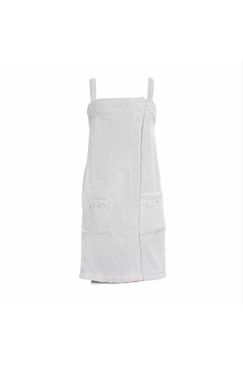 Turkish Cotton Spa Dress by Luin Living, Alternate, color, Pearl Grey