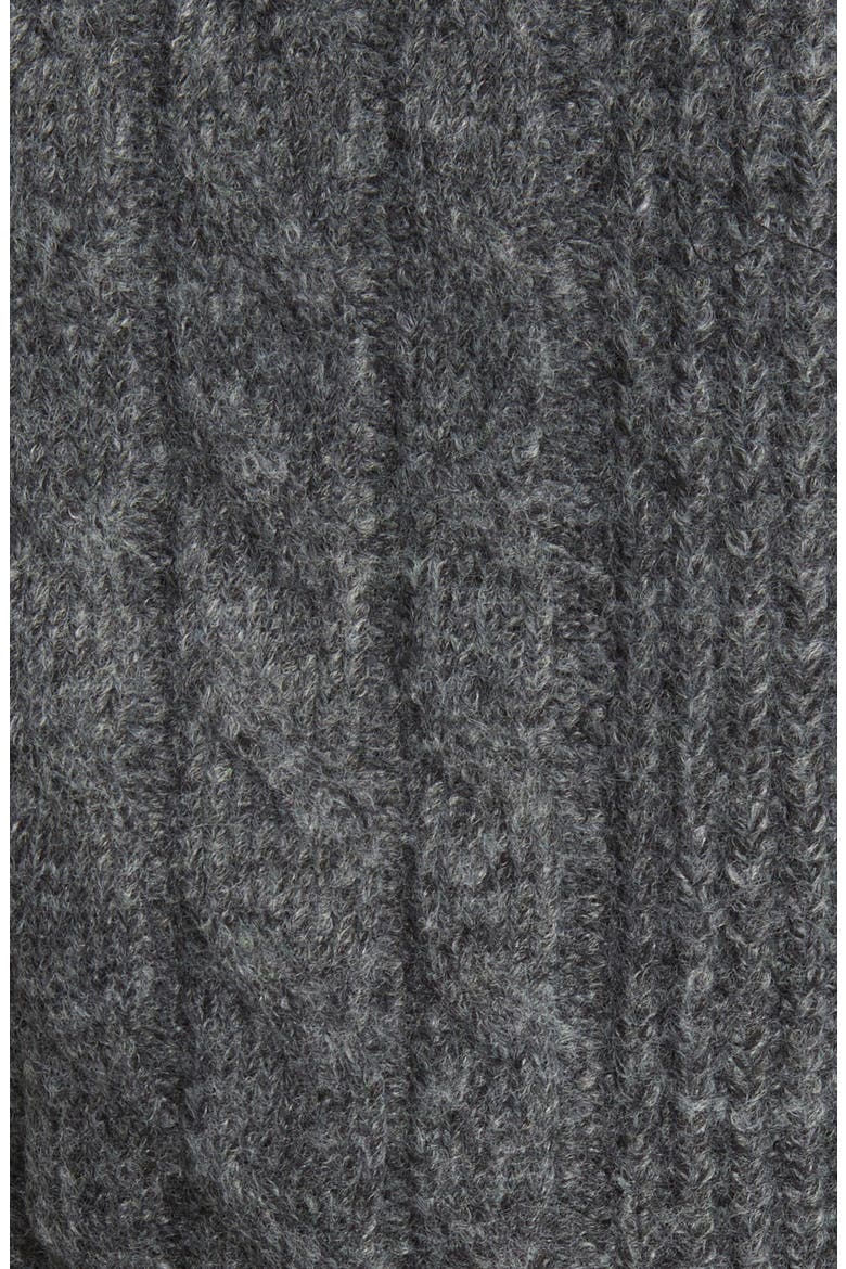 Back Cutout Turtleneck Sweater, Alternate, color, HEATHER GREY