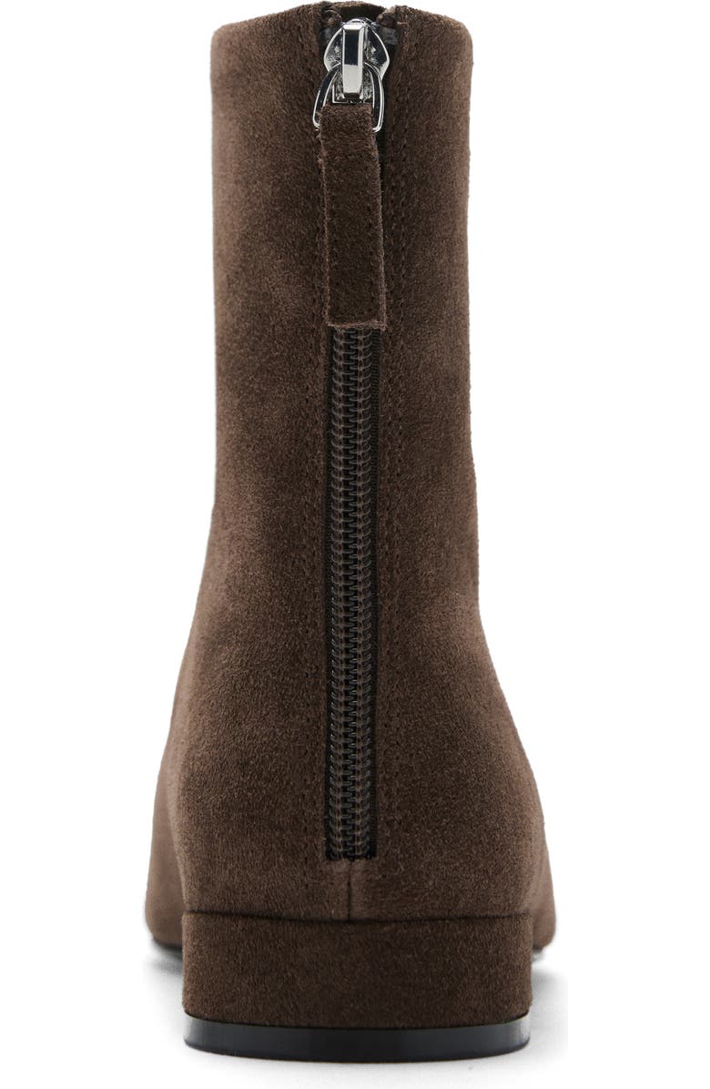 MANGO Round Toe Ankle Bootie, Alternate, color, Chocolate