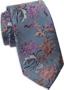 Nordstrom Marmor Floral Silk Jacquard Tie