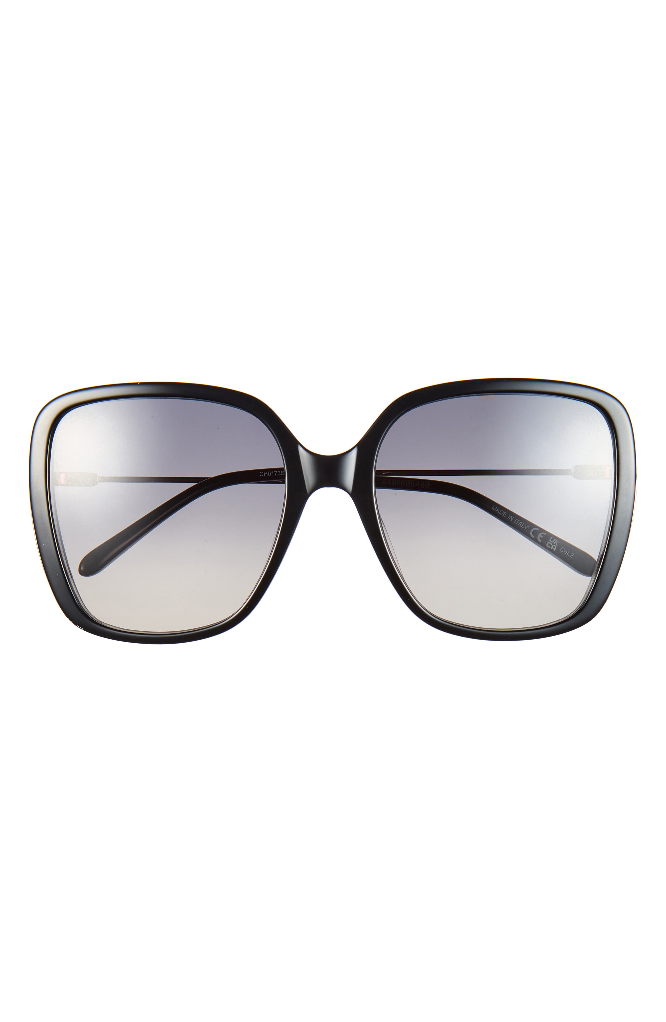 Chloé 57mm Square Sunglasses In Black Gold Grey