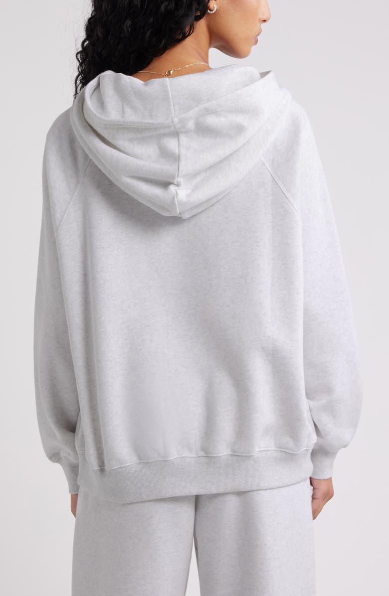 BP. Fleece Detail Oversize Raglan Hoodie, Alternate, color, Grey Fog Heather