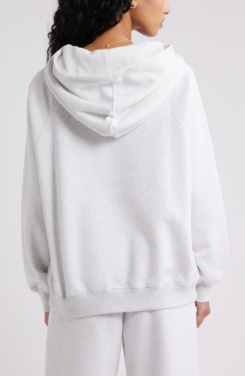Bp. Fleece Detail Oversize Raglan Hoodie In White