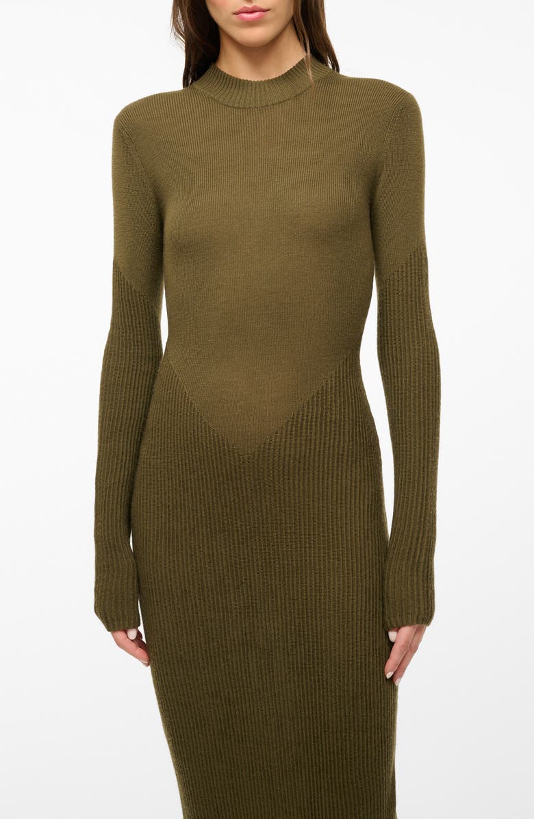 STAUD Ramona Long Sleeve Wool Blend Sweater Dress, Alternate, color, 
