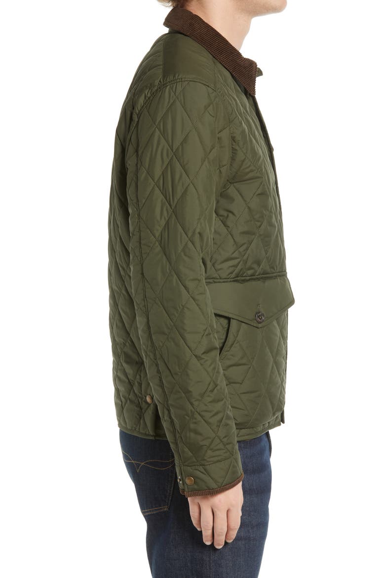 The Beaton Quilted Water-Repellent Shirt Jacket, Alternate, color, COMPANY OLIVE