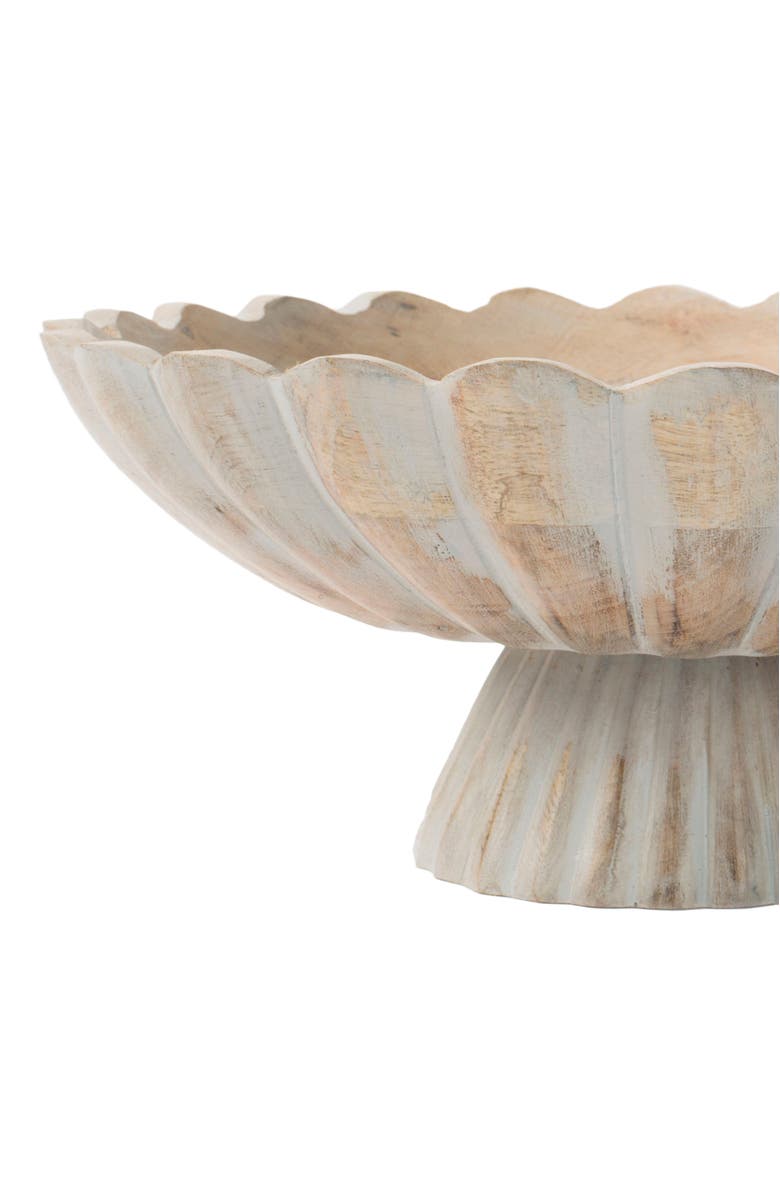 Mela Artisans Fluted Pedestal Bowl - Rustic Grey, Alternate, color, Grey