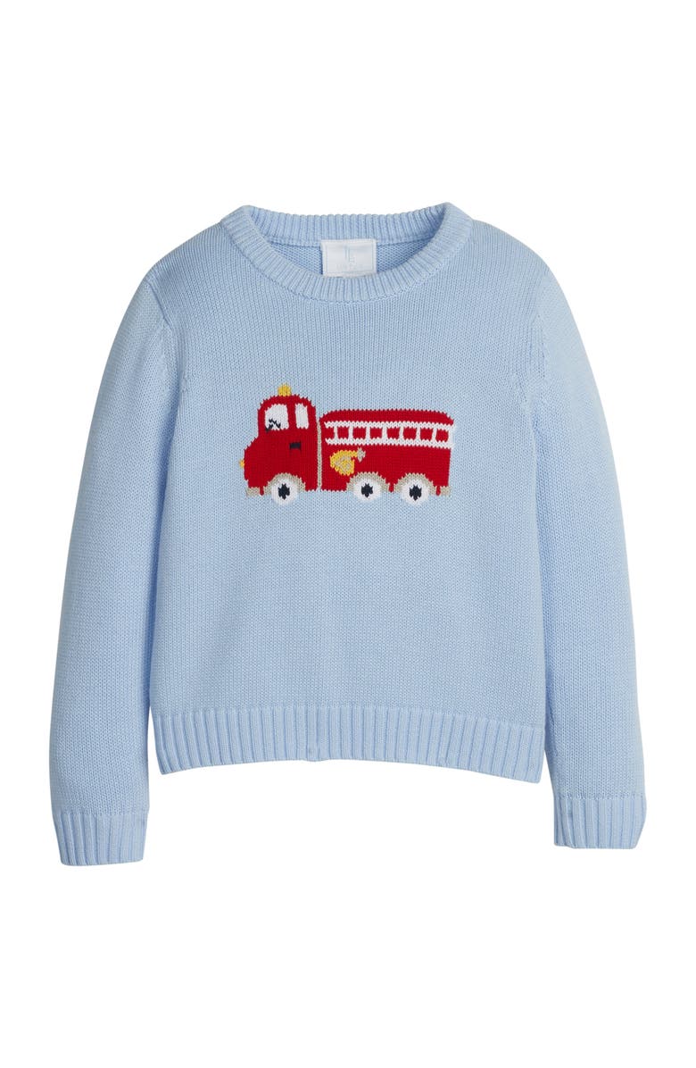 Little English Kids' Intarsia Style Sweater, Main, color, Fire Truck