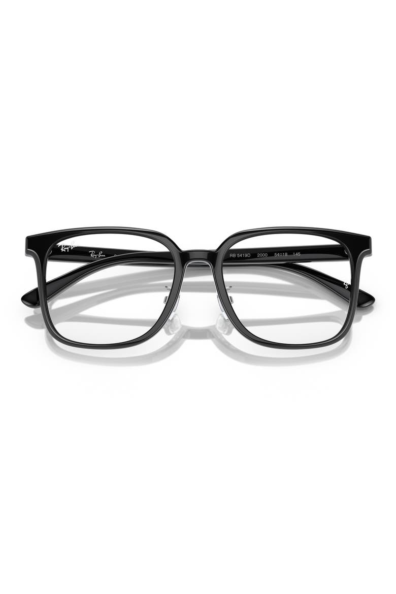 54mm Square Optical Glasses, Alternate, color, BLACK