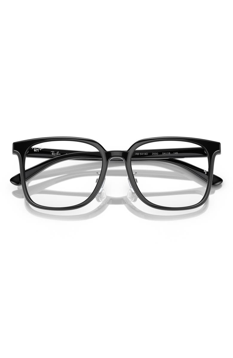 Ray-Ban 54mm Square Optical Glasses, Alternate, color, Black