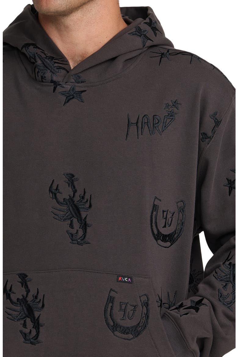 Dani Miller ANP Embroidered Fleece Hoodie, Alternate, color, PIRATE BLACK