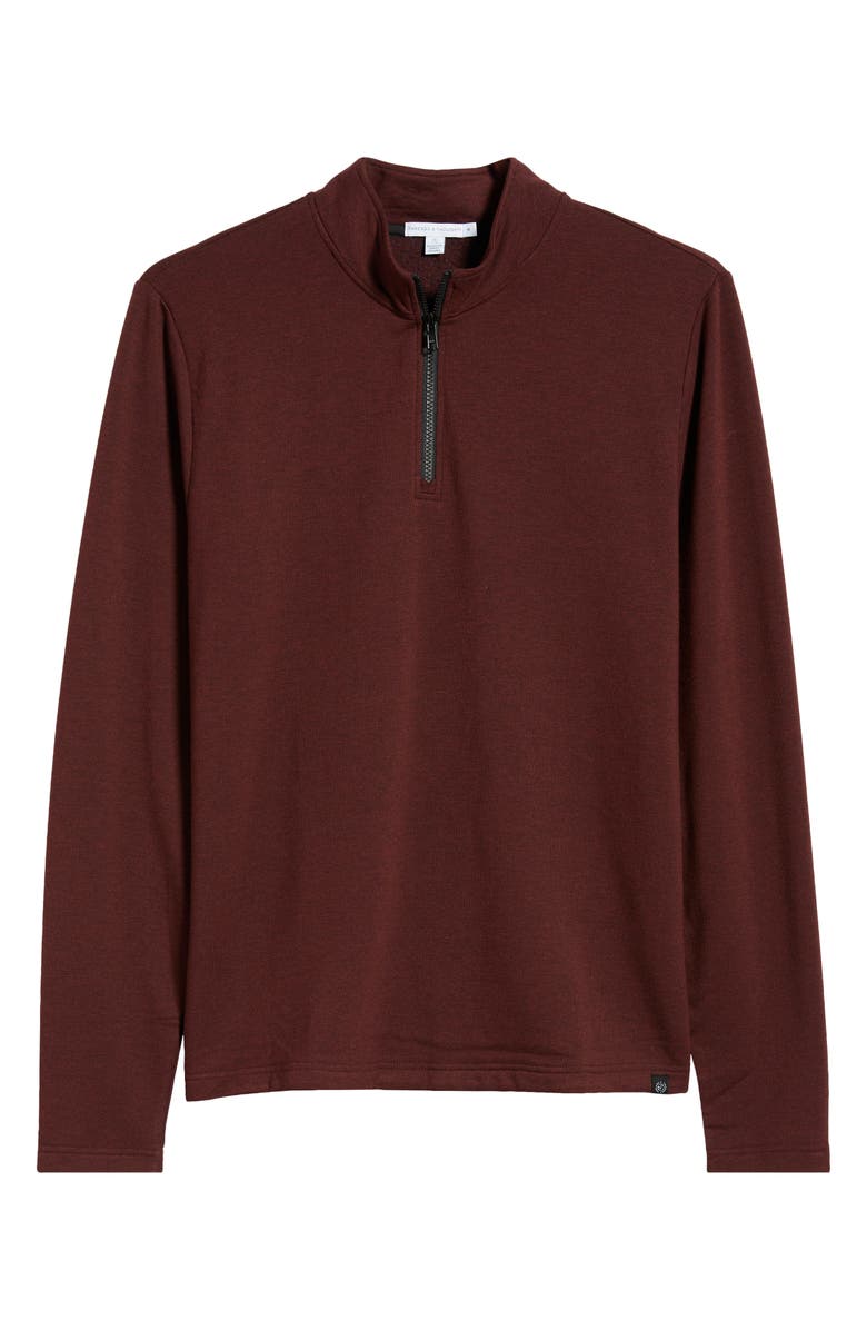 Threads 4 Thought Kace Quarter Zip Pullover, Alternate, color, Heather Royal Burgundy