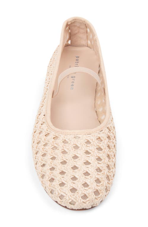 Patricia Green Monaco Raffia Mary Jane Ballet Flat In Natural