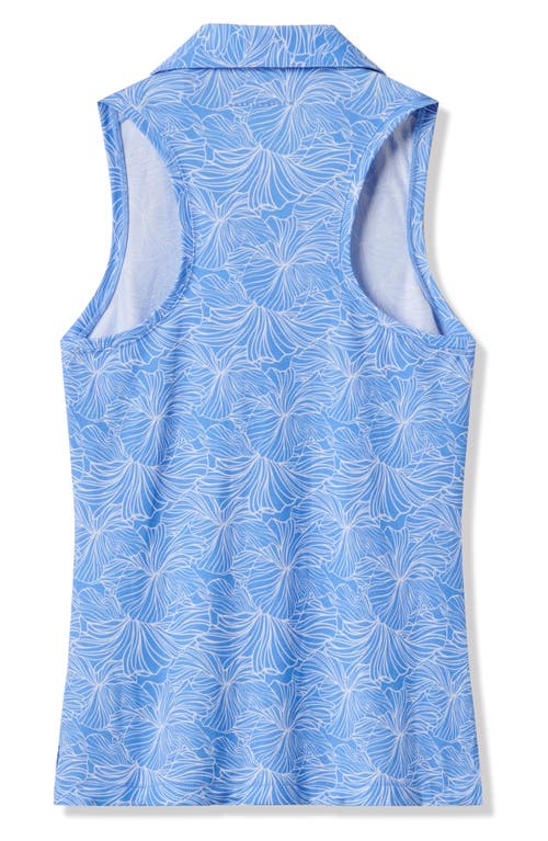 Travismathew Featherweight Active Racerback Polo In Blue