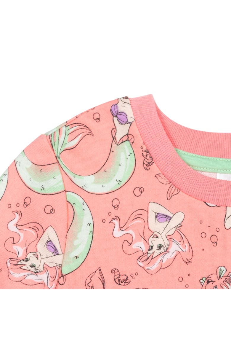 The Little Mermaid Pullover Sweatshirt, Alternate, color, Pink Ariel Flounder