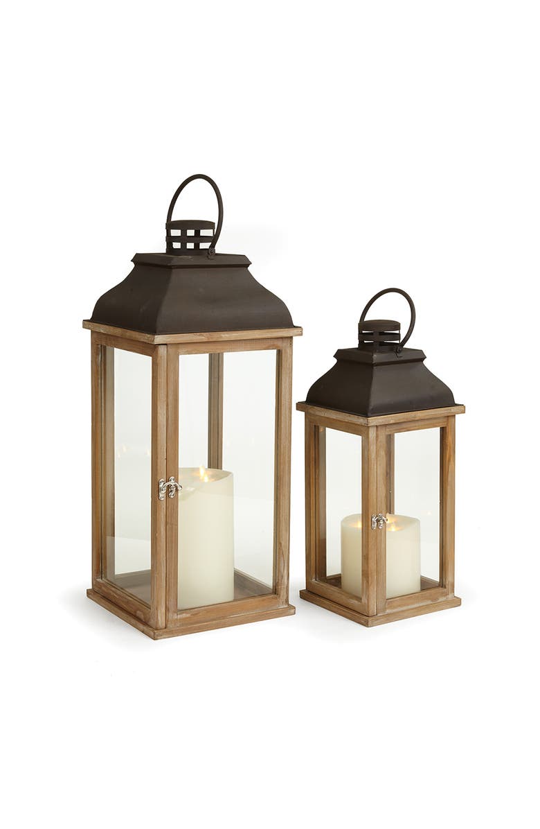 Napa Home & Garden Carmel Lanterns Set of 2, Main, color, Beige