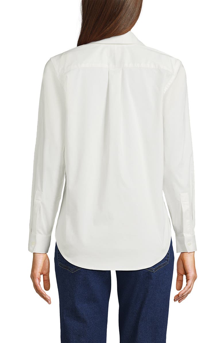 Lands' End Cooling Button Front Shirt, Alternate, color, White
