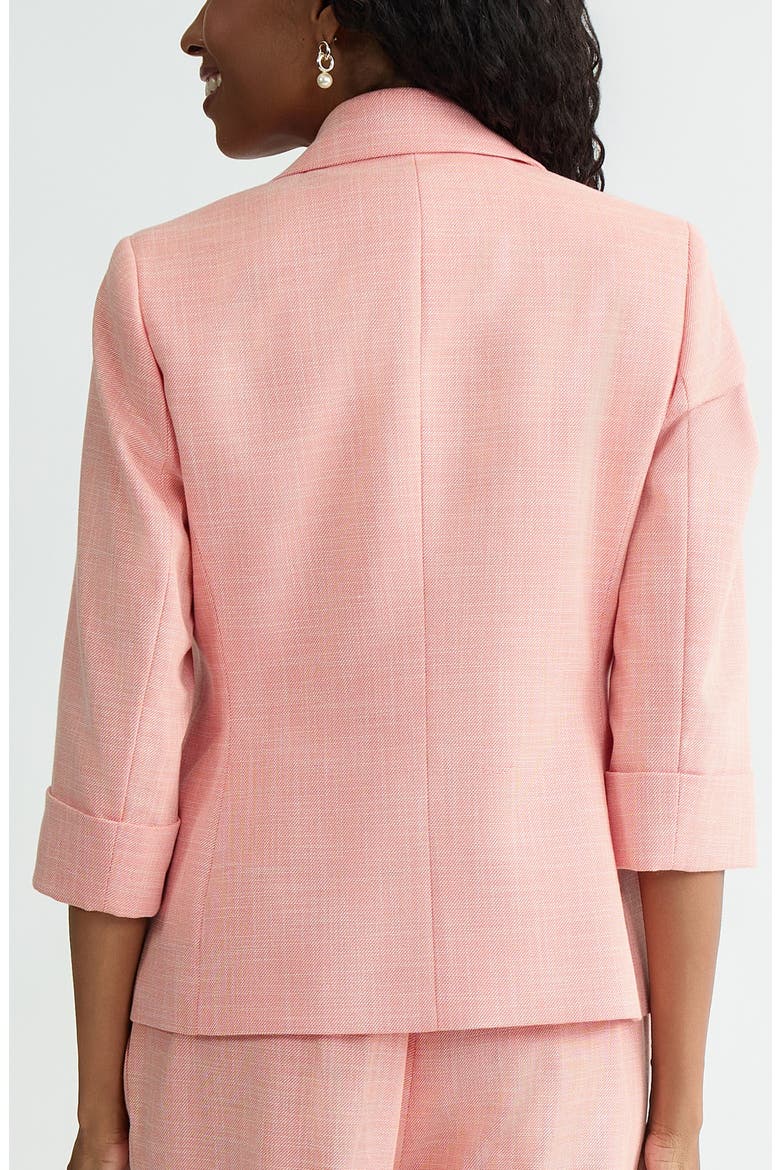Cuff Sleeve One-Button Blazer, Alternate, color, MANDARIN/ VANILLA ICE