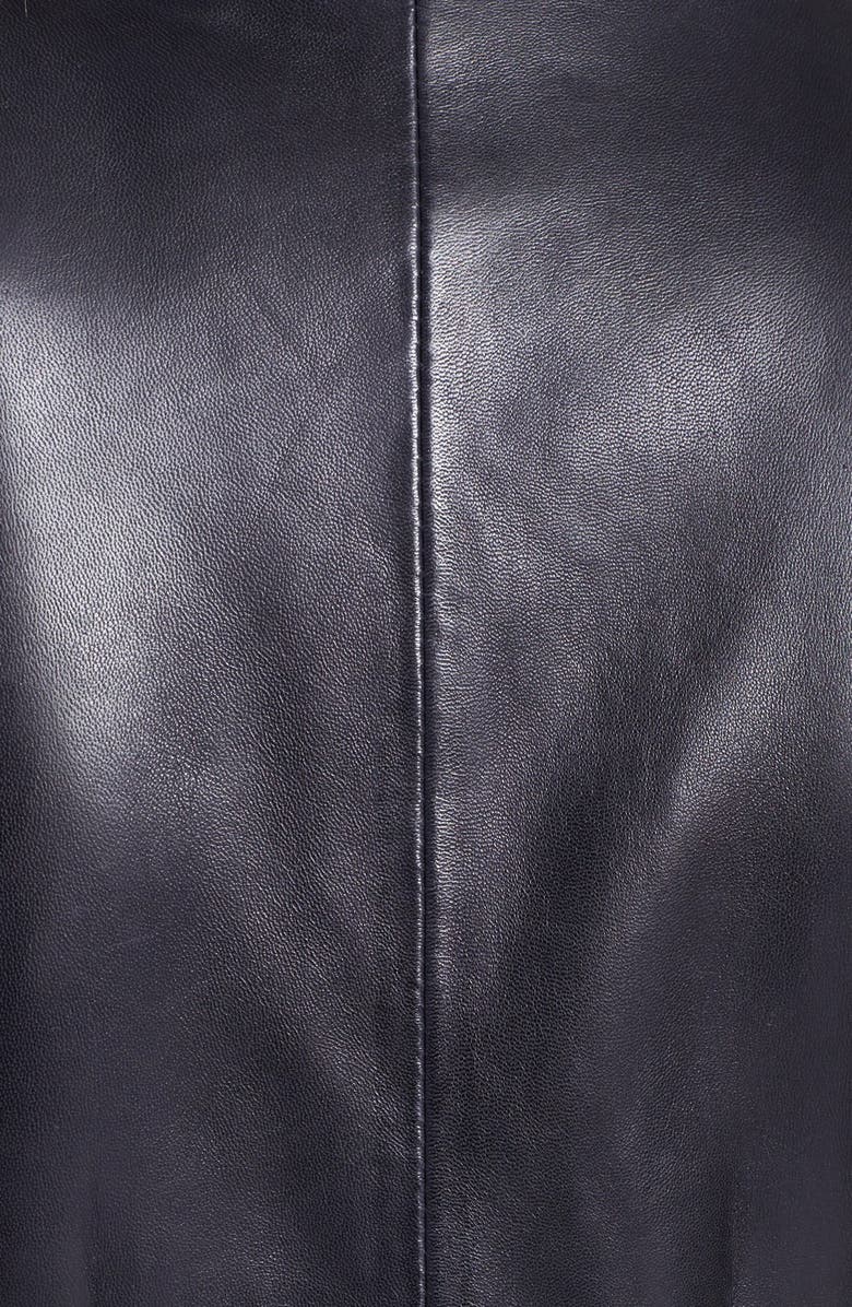 Elie Tahari 'Marta' Leather Scuba Jacket, Alternate, color, 