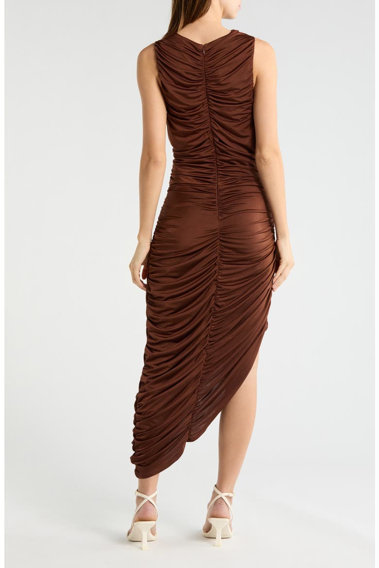Ruched Jersey Dress, Alternate, color, RUM RAISIN