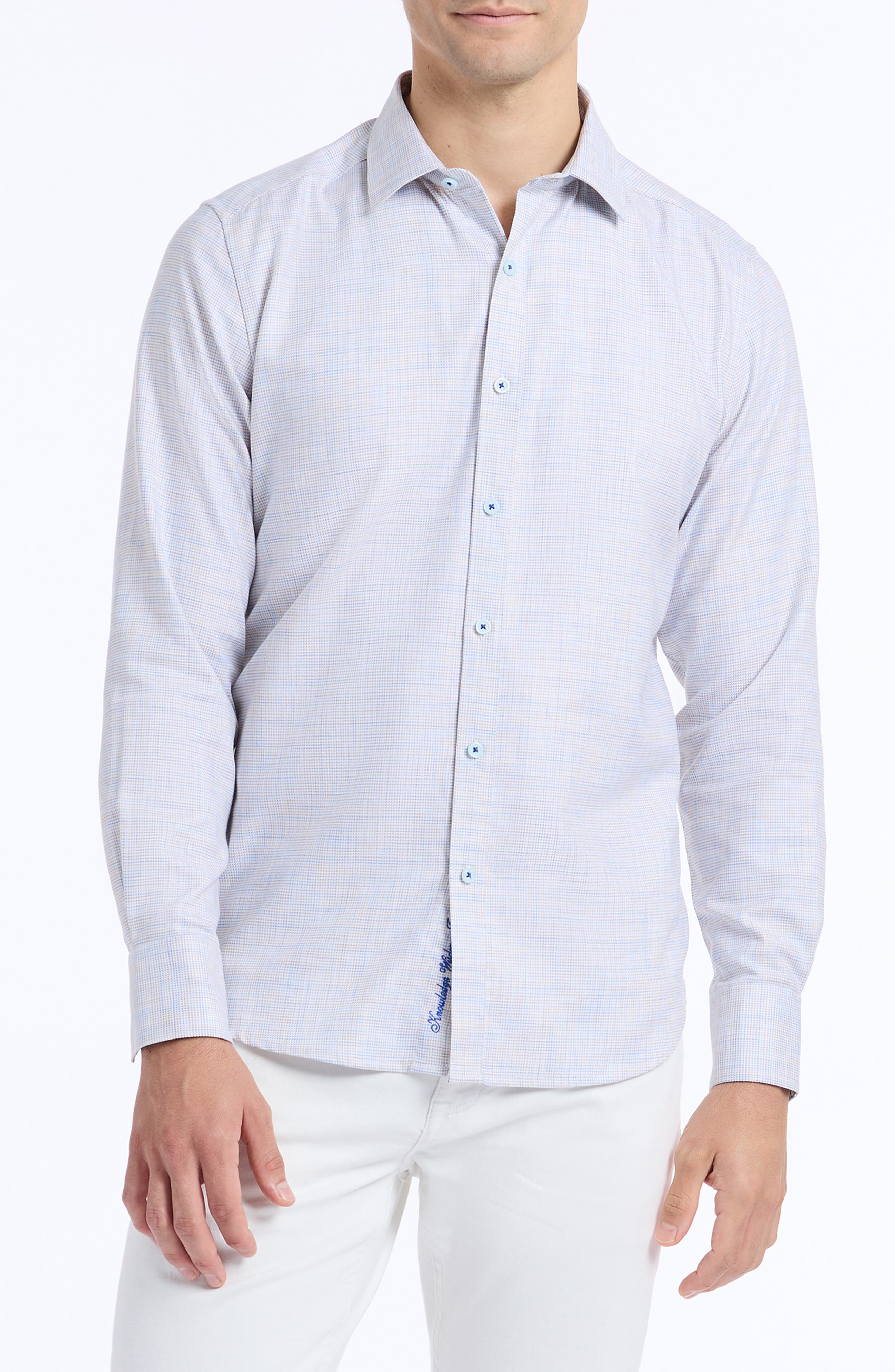 Edison Print Woven Button-Up Shirt