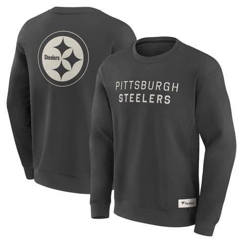 Men's Fanatics Charcoal Pittsburgh Steelers Elements Future Ground Lettering Pullover Sweatshirt