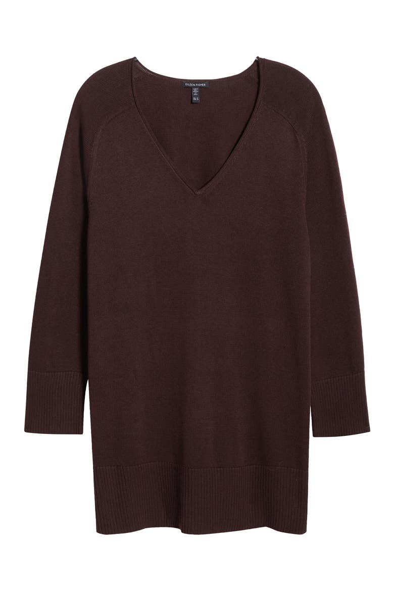 V-Neck Cotton Blend Sweater, Alternate, color, CASIS