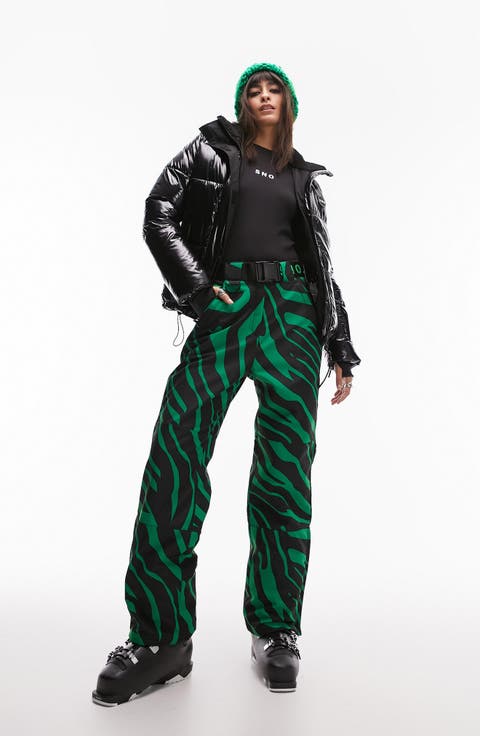 Animal Stripe Straight Leg Ski Pants