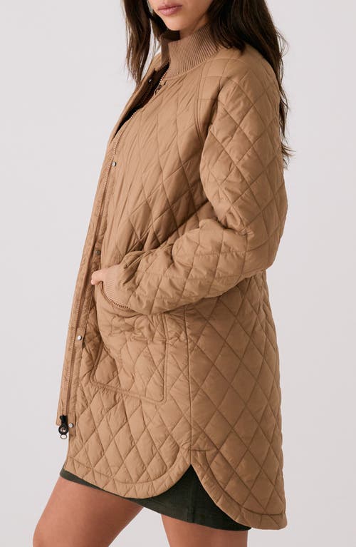 Lole Quilted Water Repellent Nylon Bomber Jacket In Neutral