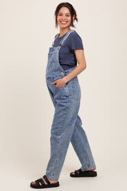 PinkBlush Wash Rolled Cuff Denim Overalls