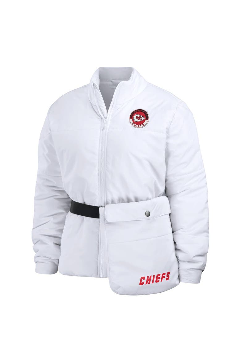Women's WEAR by Erin Andrews  White Kansas City Chiefs Packaway Full-Zip Puffer Jacket, Alternate, color, White