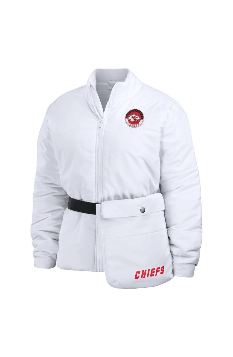 WEAR by Erin Andrews Women's WEAR by Erin Andrews White Kansas City Chiefs Packaway Full-Zip Puffer Jacket, Alternate, color, White