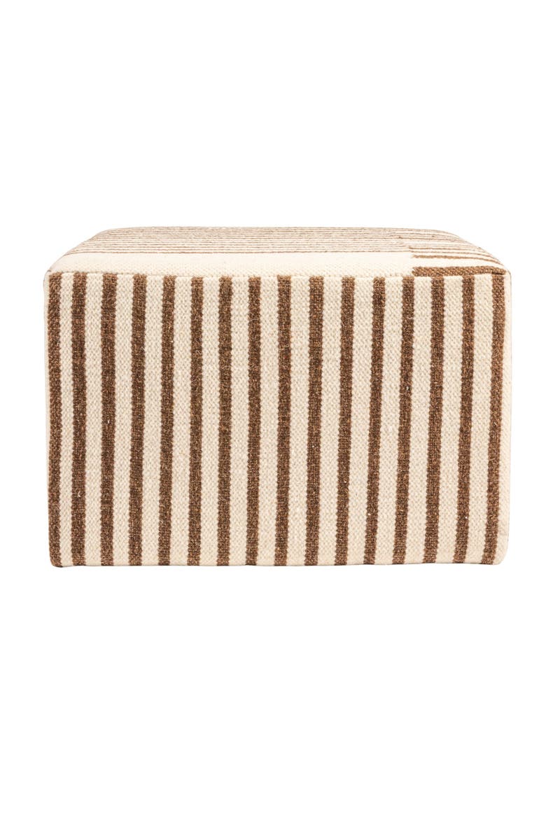 Upholstered Coffee Table Ottoman, Alternate, color, Ivory