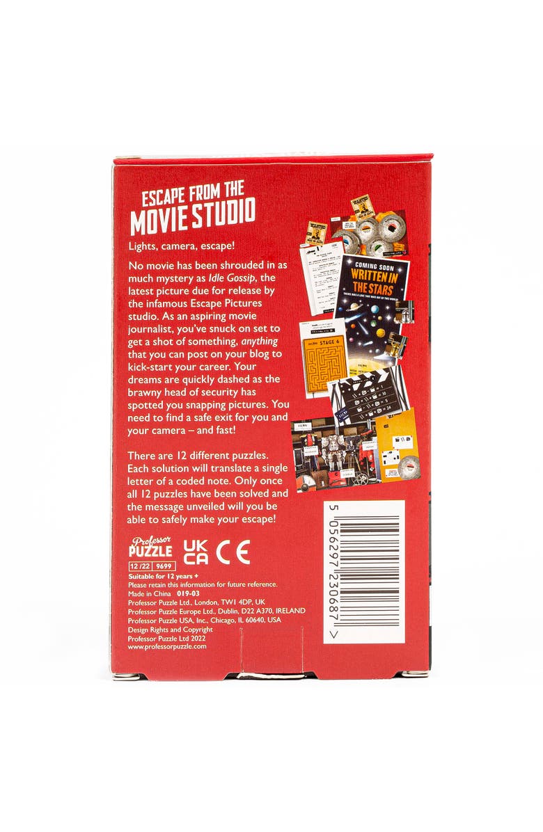 Professor Puzzle Escape From The Movie Studio, 12 Puzzles, Alternate, color,