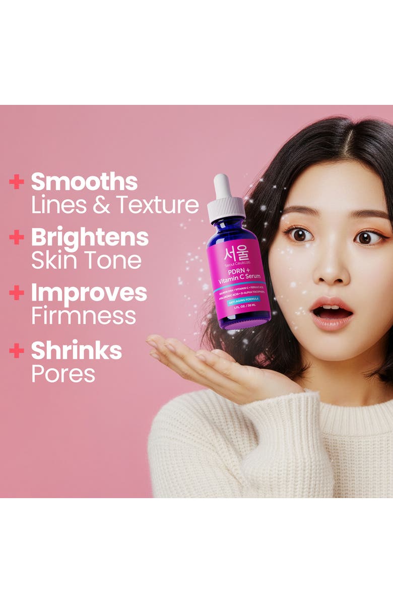 Seoul Ceuticals Korean Skin Care PDRN + Vitamin C Serum, Alternate, color, NO COLOR