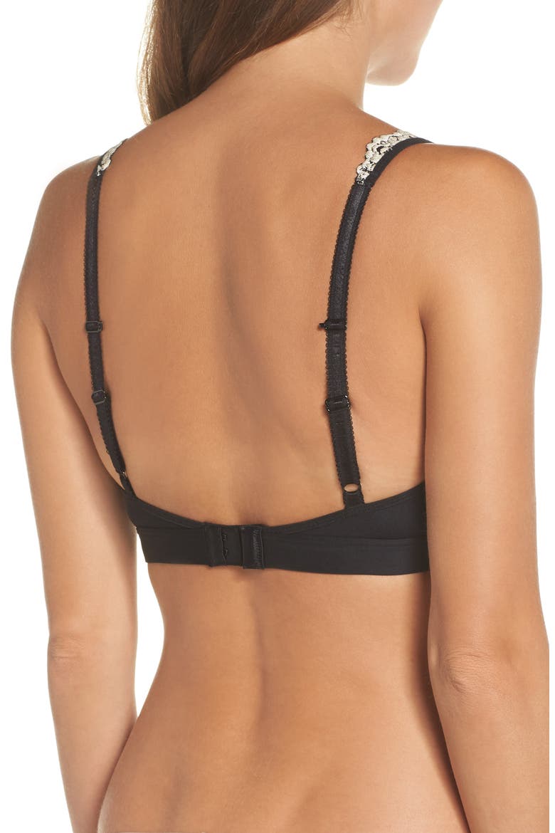 Embrace Lace® Wire Free Bralette, Alternate, color, BLACK