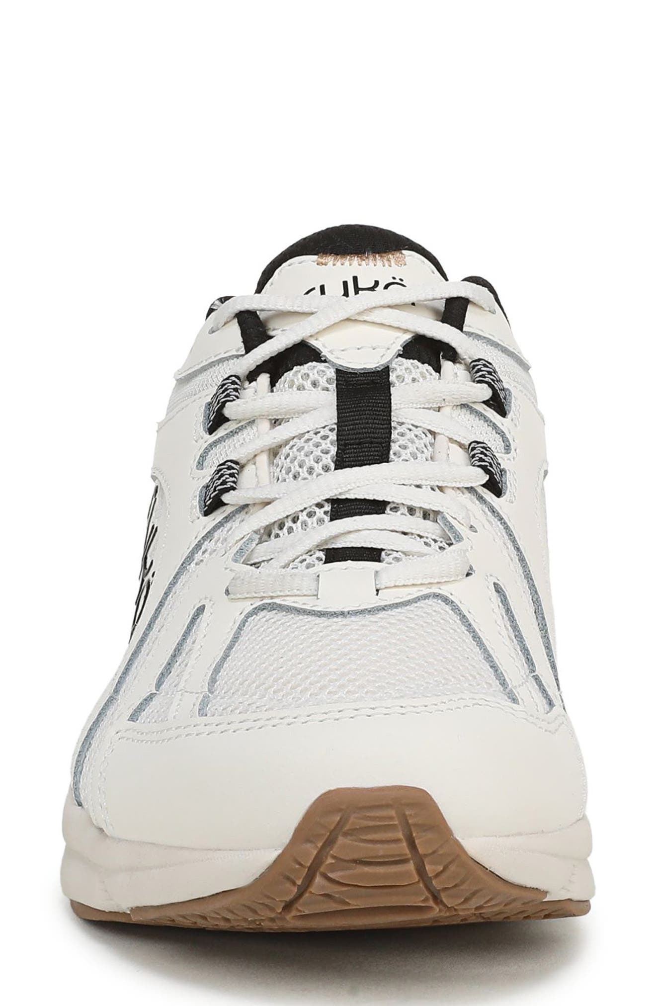 Skylift Walking Sneaker, Alternate, color, WHITE/ BLACK LEATHER/ MESH