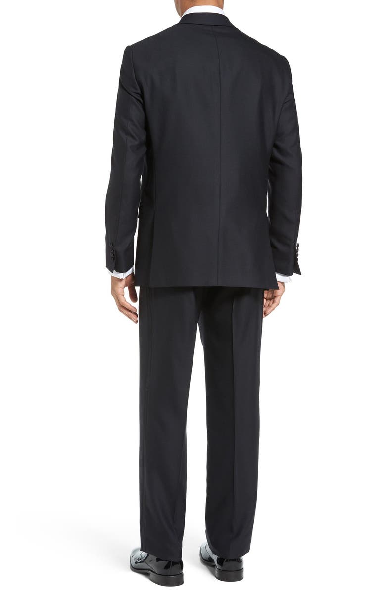 Hart Schaffner Marx New York Classic Fit Black Wool Tuxedo, Alternate, color, 