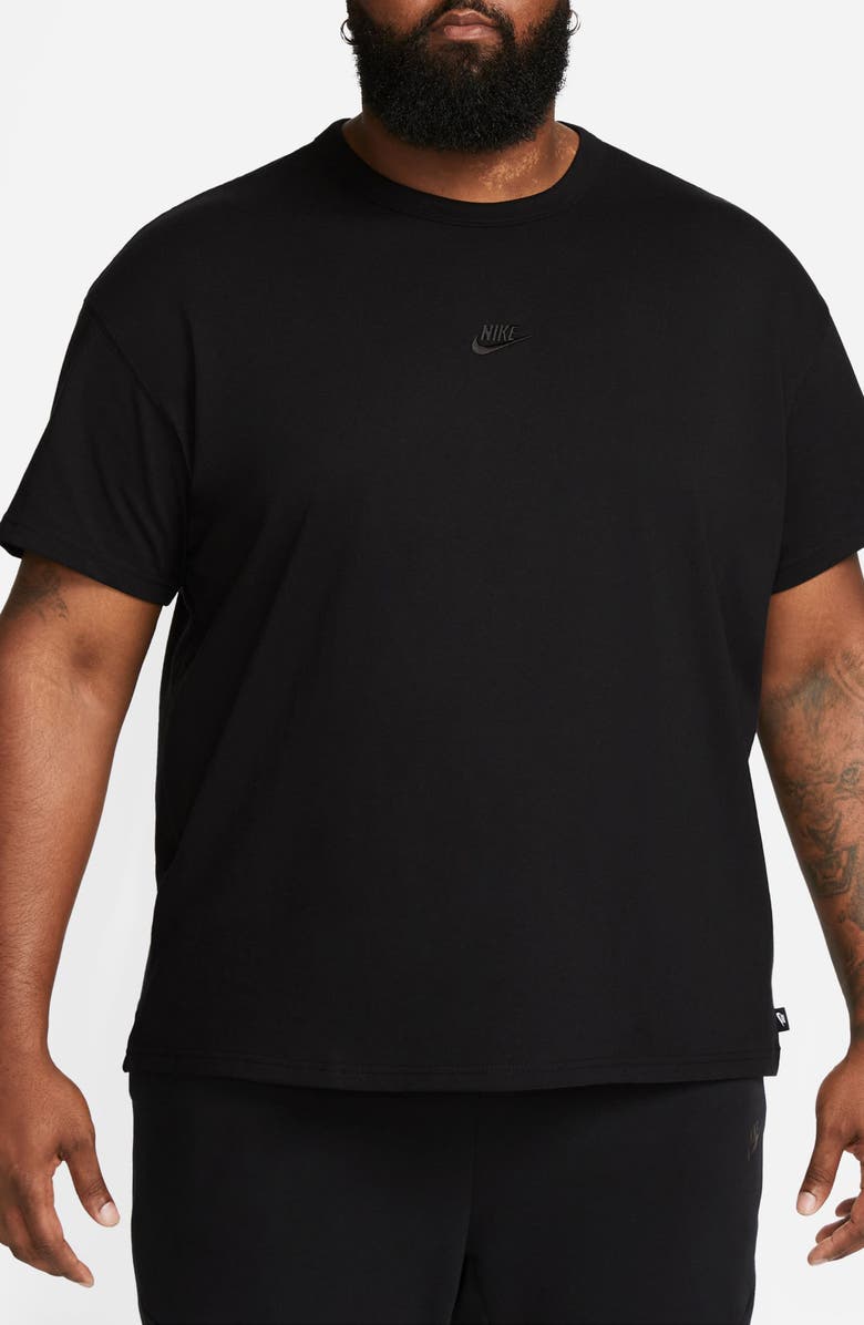 Nike Premium Essential Cotton T-Shirt, Alternate, color, Black/ Black