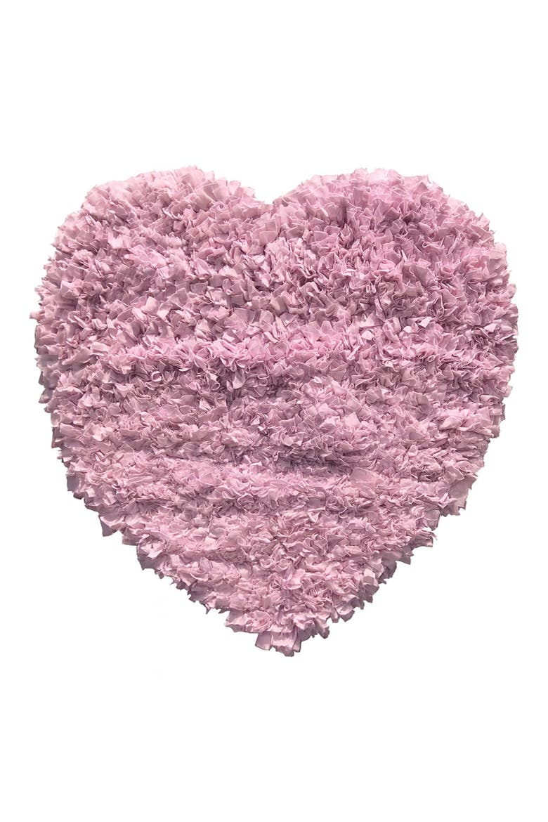 Shaggy Raggy Heart Rug, Main, color, PINK HEART