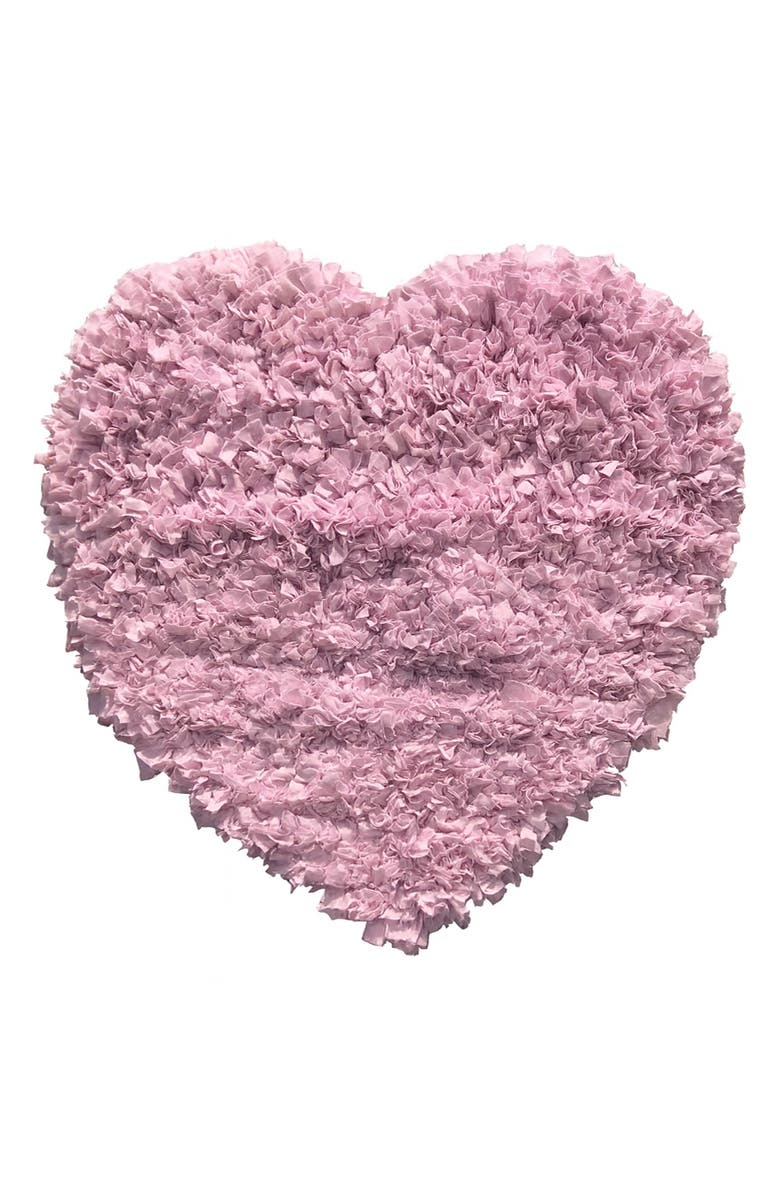 R16 HOME Shaggy Raggy Heart Rug, Main, color, Pink Heart