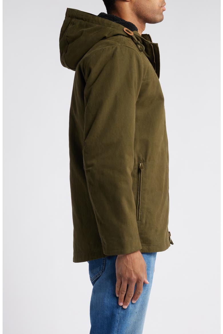 Brothers Hooded Canvas Jacket, Alternate, color, DARK OLIVE