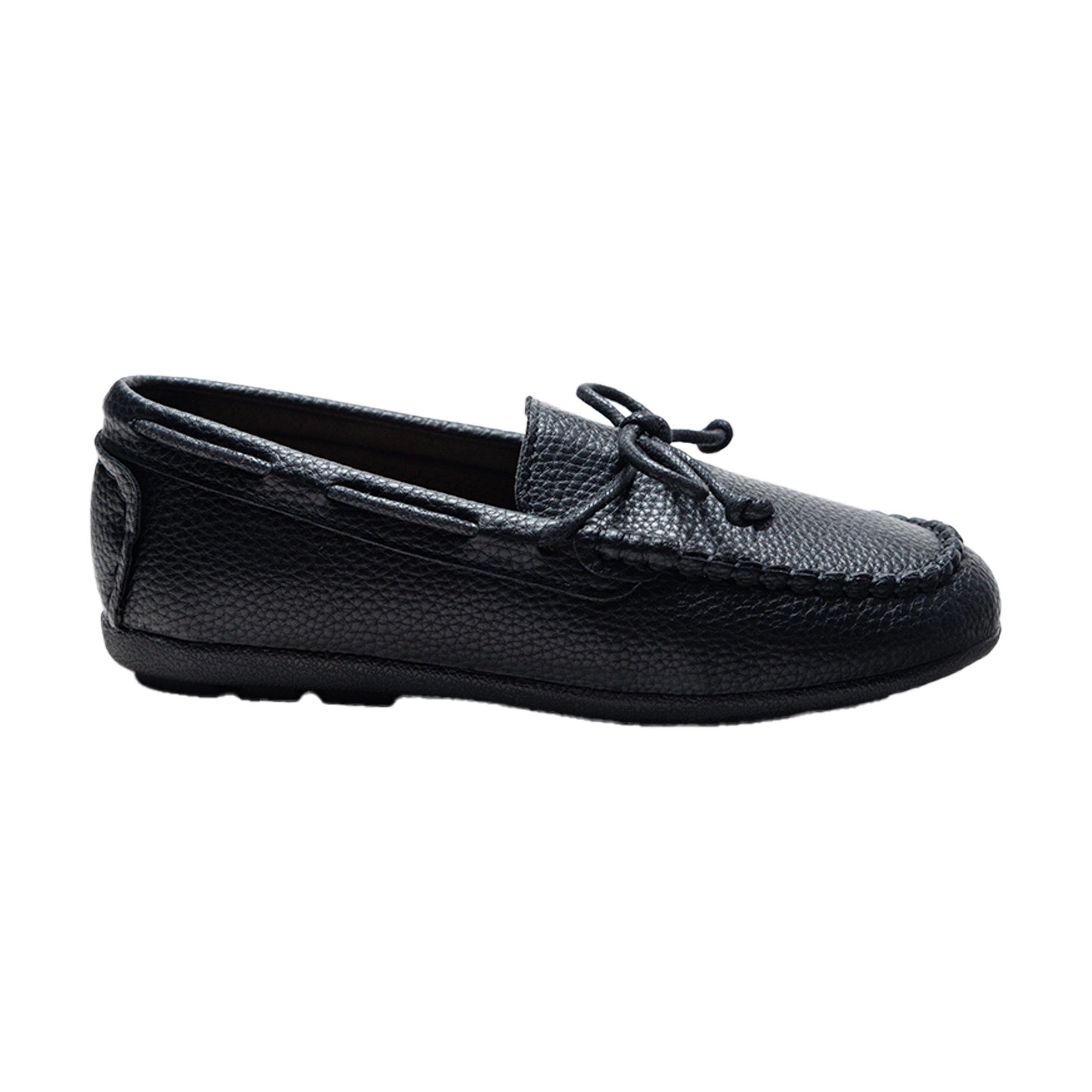 MOUSTACHE Leather Moccasin Loafers, Alternate, color, Black