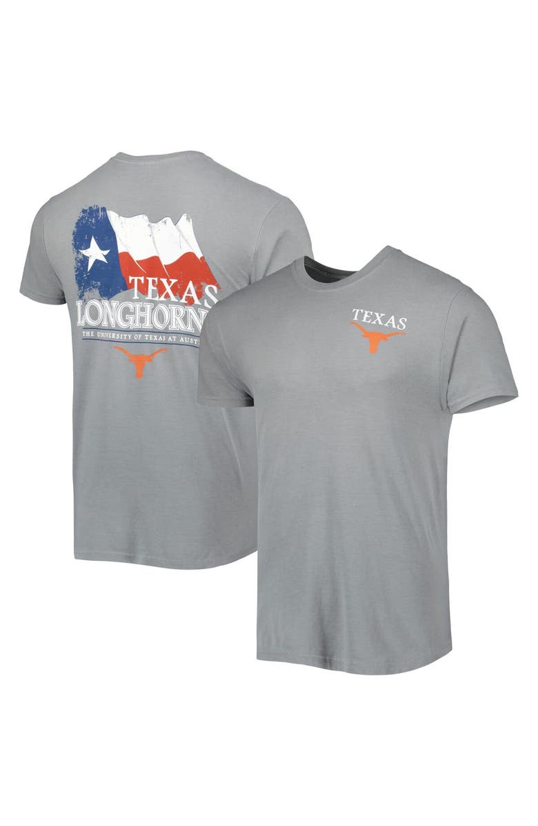 IMAGE ONE Men's Gray Texas Longhorns Hyperlocal Flying T-Shirt, Main, color, Gray