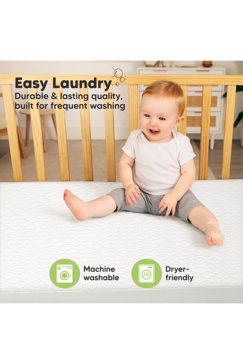 1-Pack Mavy Protect+ Waterproof Crib Mattress Protector, Alternate, color, Soft White