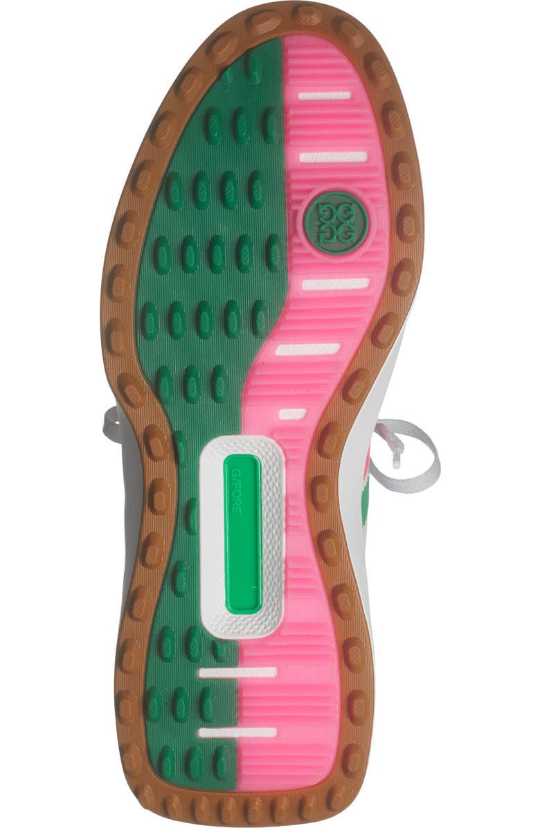 G/FORE Gallivan2R Debossed Heart G's Kiltie Golf Shoe, Alternate, color, Snow / Multi